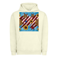 Pigment Pistachio western star with sunflower seamless pattern Urban Hoodie - BundleAndBundleShop