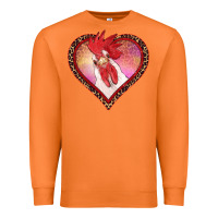 Carrot valentine's day rooster with leopard heart Premium Sweatshirt - RanaPortraitStore