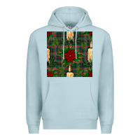 Blue Mist christmas candle and ornaments seamless pattern Premium Hoodie - BundleAndBundleShop