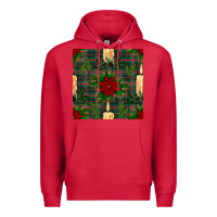 Cardinal christmas candle and ornaments seamless pattern Premium Hoodie - BundleAndBundleShop