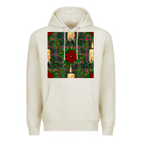 Oatmeal Heather christmas candle and ornaments seamless pattern Premium Hoodie - BundleAndBundleShop
