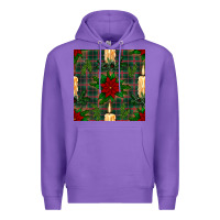 Purple christmas candle and ornaments seamless pattern Premium Hoodie - BundleAndBundleShop