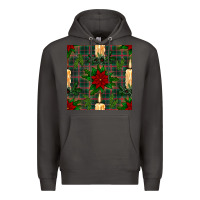 Smoke christmas candle and ornaments seamless pattern Premium Hoodie - BundleAndBundleShop