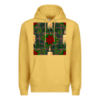 Antique Gold christmas candle and ornaments seamless pattern Premium Hoodie - BundleAndBundleShop