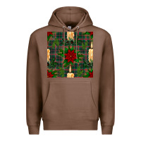 Chestnut christmas candle and ornaments seamless pattern Premium Hoodie - BundleAndBundleShop