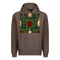 Coffee christmas candle and ornaments seamless pattern Premium Hoodie - BundleAndBundleShop