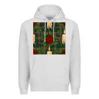 Dove Grey christmas candle and ornaments seamless pattern Premium Hoodie - BundleAndBundleShop