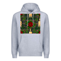 Heather Grey christmas candle and ornaments seamless pattern Premium Hoodie - BundleAndBundleShop