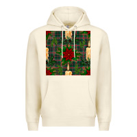 Sandshell christmas candle and ornaments seamless pattern Premium Hoodie - BundleAndBundleShop