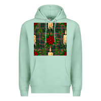 Seafoam christmas candle and ornaments seamless pattern Premium Hoodie - BundleAndBundleShop