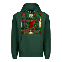 Sports Green christmas candle and ornaments seamless pattern Premium Hoodie - BundleAndBundleShop