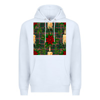 White christmas candle and ornaments seamless pattern Premium Hoodie - BundleAndBundleShop
