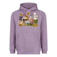 Lavender coffee cups goats Heavyweight Hoodie - texasbilliewilder