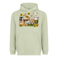 Matcha coffee cups goats Heavyweight Hoodie - texasbilliewilder