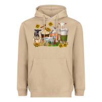 Mushroom coffee cups goats Heavyweight Hoodie - texasbilliewilder
