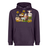 Plum coffee cups goats Heavyweight Hoodie - texasbilliewilder