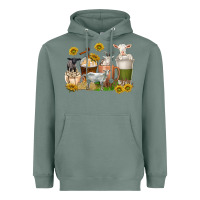 Sage coffee cups goats Heavyweight Hoodie - texasbilliewilder
