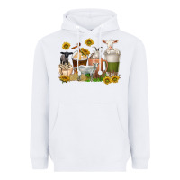 White coffee cups goats Heavyweight Hoodie - texasbilliewilder