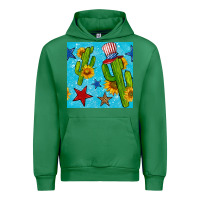 Emerald 4th of july cacti seamless pattern Urban Hoodie - BundleAndBundleShop