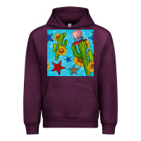 Mauve Wine 4th of july cacti seamless pattern Urban Hoodie - BundleAndBundleShop