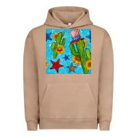 Pigment Burro 4th of july cacti seamless pattern Urban Hoodie - BundleAndBundleShop