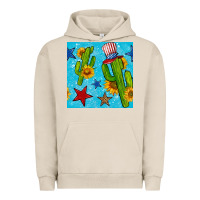 4th Of July Cacti Seamless Pattern Urban Hoodie | Teevron