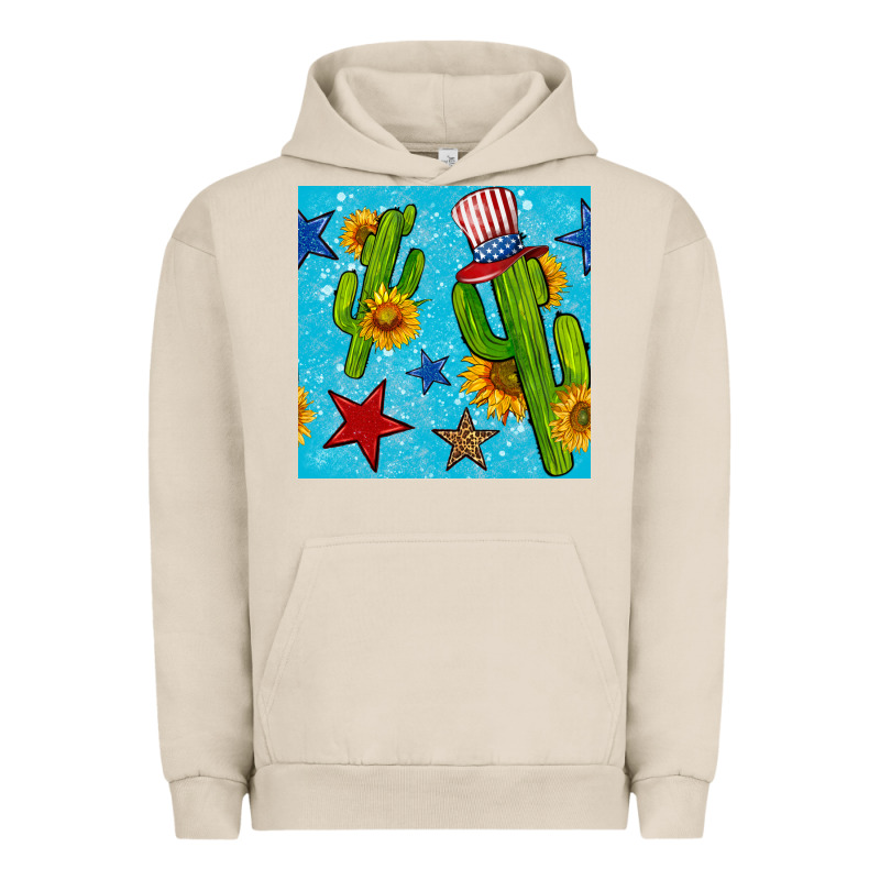 4th Of July Cacti Seamless Pattern Urban Hoodie by BundleAndBundleShop | Teevron