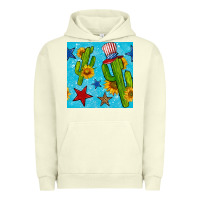 Pigment Pistachio 4th of july cacti seamless pattern Urban Hoodie - BundleAndBundleShop