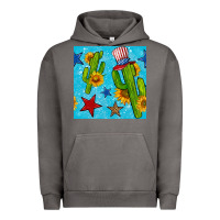 Pigment Tornado 4th of july cacti seamless pattern Urban Hoodie - BundleAndBundleShop