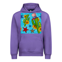 Tulip 4th of july cacti seamless pattern Urban Hoodie - BundleAndBundleShop
