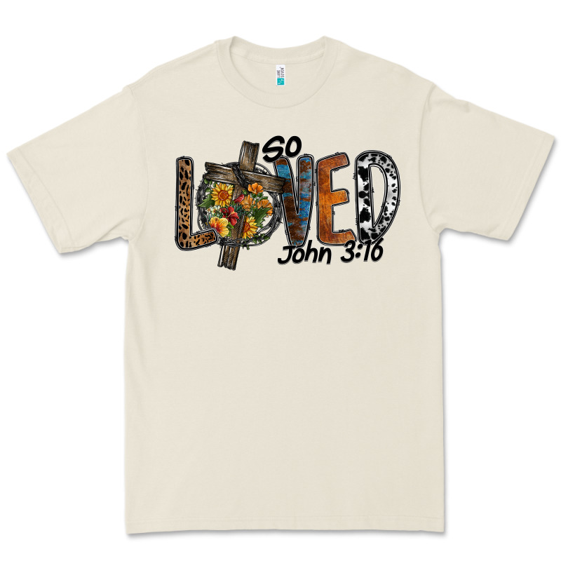 So Loved Jhon 3.16 Premium Tee by SublimationCraftShop | Teevron