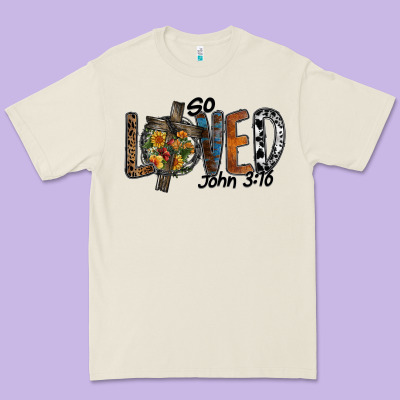 So Loved Jhon 3.16 Premium Tee Designed By Sublimationcraftshop