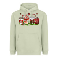 Matcha coffee cups lady bug with daisies Heavyweight Hoodie - texasbilliewilder
