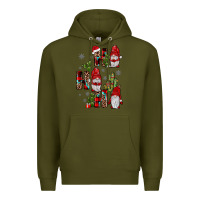 Army Green ho ho ho gnome Premium Hoodie - JahusDesignShop