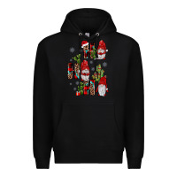 Black ho ho ho gnome Premium Hoodie - JahusDesignShop