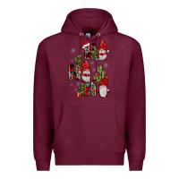 Burgundy ho ho ho gnome Premium Hoodie - JahusDesignShop