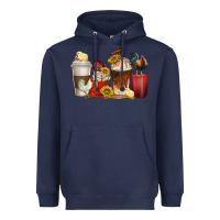 Navy coffee cups rooster Heavyweight Hoodie - texasbilliewilder