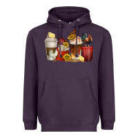 Plum coffee cups rooster Heavyweight Hoodie - texasbilliewilder