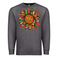 Charcoal Heather watermelon sunflower Premium Sweatshirt - texasbilliewilder