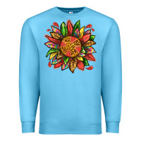 Ocean Blue watermelon sunflower Premium Sweatshirt - texasbilliewilder