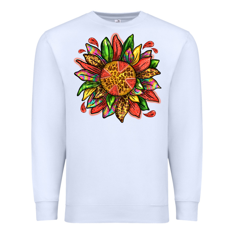 Watermelon Sunflower Premium Sweatshirt by texasbilliewilder | Teevron
