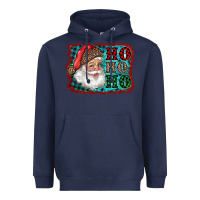 Navy Santa Ho Ho Ho Heavyweight Hoodie - RanaPortraitStore