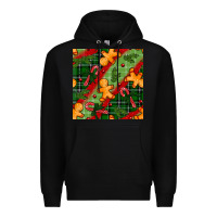 Black christmas gingerbread man and candy cane seamless pattern Premium Hoodie - BundleAndBundleShop