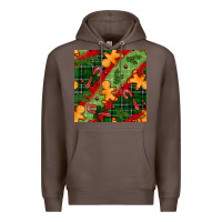 Coffee christmas gingerbread man and candy cane seamless pattern Premium Hoodie - BundleAndBundleShop