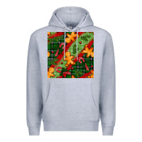 Heather Grey christmas gingerbread man and candy cane seamless pattern Premium Hoodie - BundleAndBundleShop