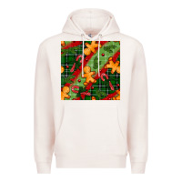Pale Pink christmas gingerbread man and candy cane seamless pattern Premium Hoodie - BundleAndBundleShop