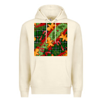 Sandshell christmas gingerbread man and candy cane seamless pattern Premium Hoodie - BundleAndBundleShop