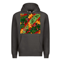 Smoke christmas gingerbread man and candy cane seamless pattern Premium Hoodie - BundleAndBundleShop