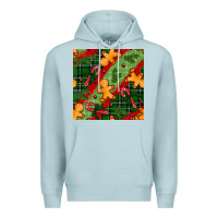 Blue Mist christmas gingerbread man and candy cane seamless pattern Premium Hoodie - BundleAndBundleShop