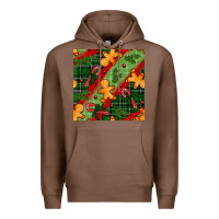 Chestnut christmas gingerbread man and candy cane seamless pattern Premium Hoodie - BundleAndBundleShop
